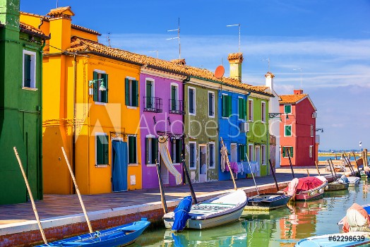 Picture of Architecture of Burano island Venice Italy